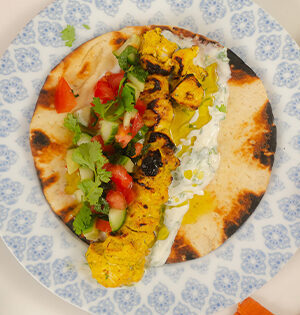 Yogurt Marinated Chicken Wraps made with Astro Yogurt.